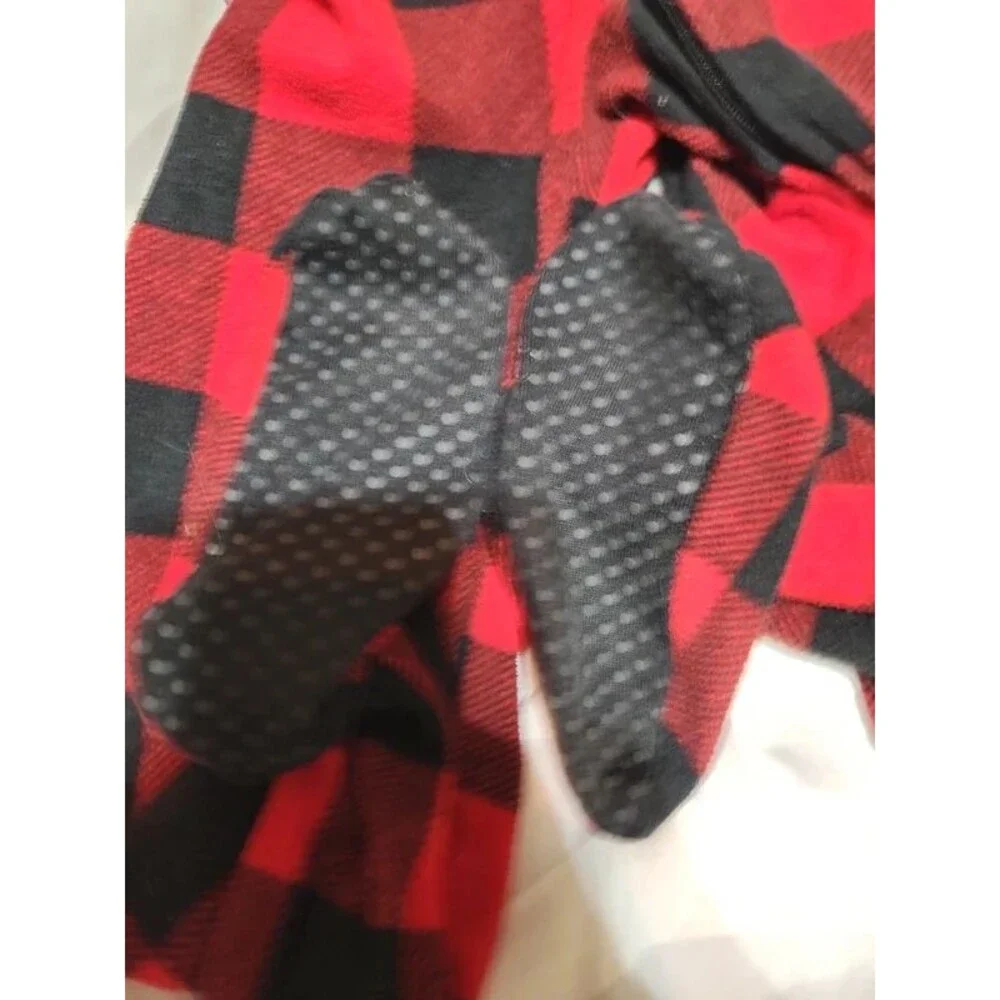 Old Navy Unisex Matching Plaid Footed One-Piece Pajamas for Toddler